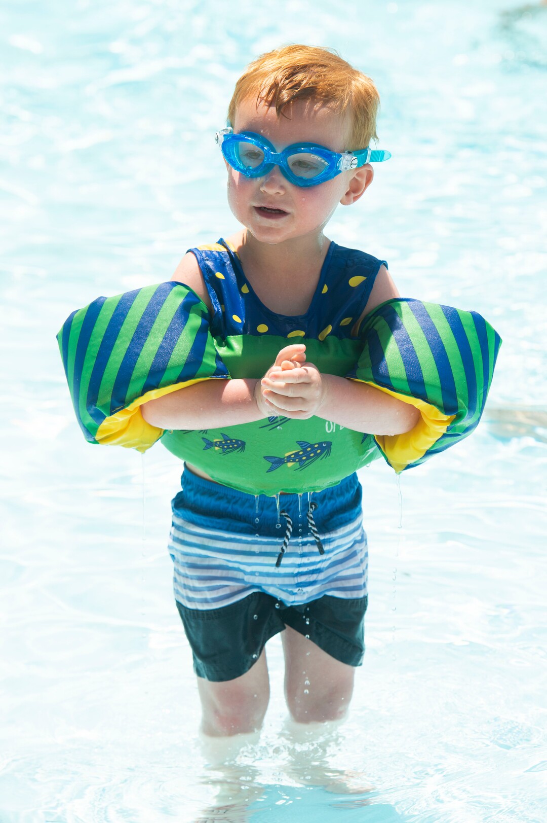 (Rick Egan  |  The Salt Lake Tribune)    Three-year-old Nathan Miles, swims at the Jewish Community Center.  Miles nearly died in an accidental drowning incident in his grandmotherÕs pool.  Friday May 31, 2019