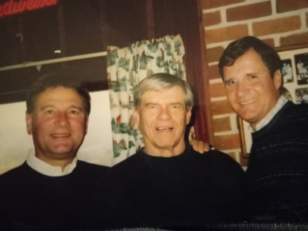 (Courtesy of Barry Hecker) The late Steve Cramblitt, right, who won state championships in baseball at Taylorsville and Juan Diego high schools, in a photo with Barry Hecker, left, and Bob Wells, center.