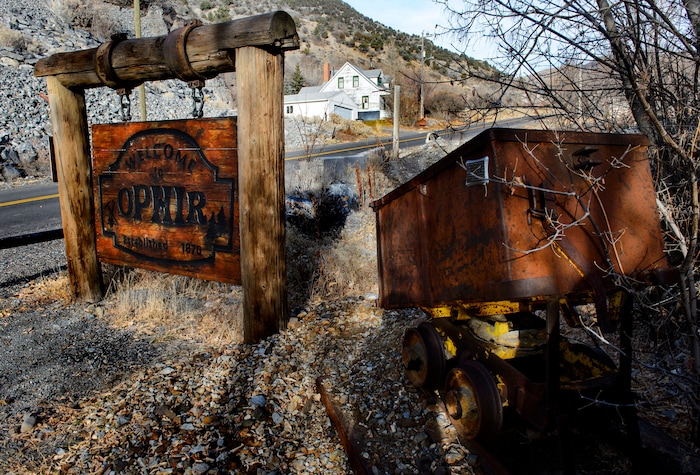 (Steve Griffin  |  The Salt Lake Tribune) Late-fall scenes in the Tooele County town of Ophir on Wednesday, Nov. 22, 2017.