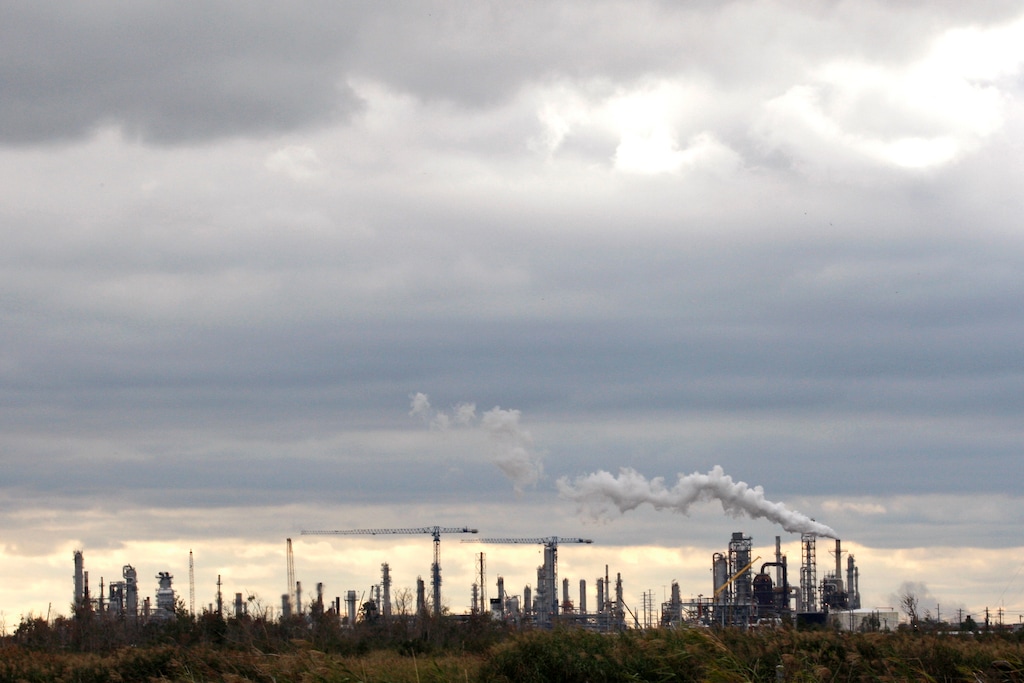 FILE - IN this Dec. 2, 2009, file photo, the Total Port Arthur refinery is shown in Port Arthur, Texas.(AP Photo/David J. Phillip, File)