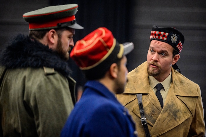 (Trent Nelson  |  The Salt Lake Tribune) Craig Irvin, Efrain Solis, and Gabriel Preisser are performers in Utah Opera's production of "Silent Night" and were photographed in Salt Lake City on Wednesday, Jan. 8, 2020.
