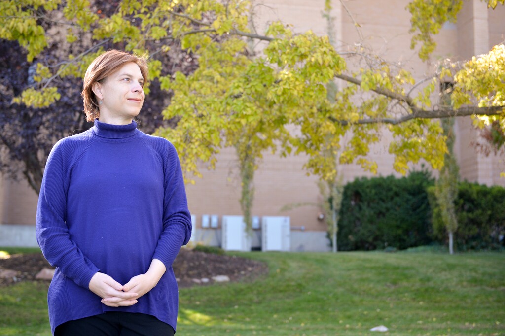 (Chris Samuels | The Salt Lake Tribune) Diana Wilson is photographed at Salt Lake Community College in Taylorsville, Thursday, Oct. 21, 2021.