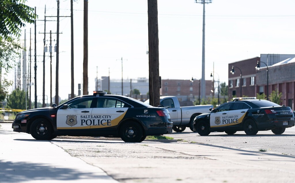 (Salt Lake City Police Department) A man died Sunday after an altercation with Salt Lake City police officers as he was being taken into custody in the Granary District on Sunday, Aug. 14, 2022. Two officers suffered "significant" injuries in the altercation, police said.