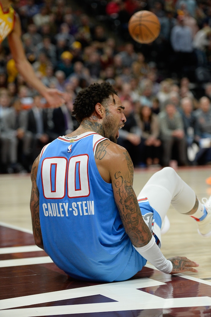 (Francisco Kjolseth  |  The Salt Lake Tribune)  Sacramento Kings center Willie Cauley-Stein (00) yells out after a tough shot against the Jazz during the second half of the NBA game at Vivint Smart Home Arena Wed., Nov. 21, 2018, in Salt Lake City.