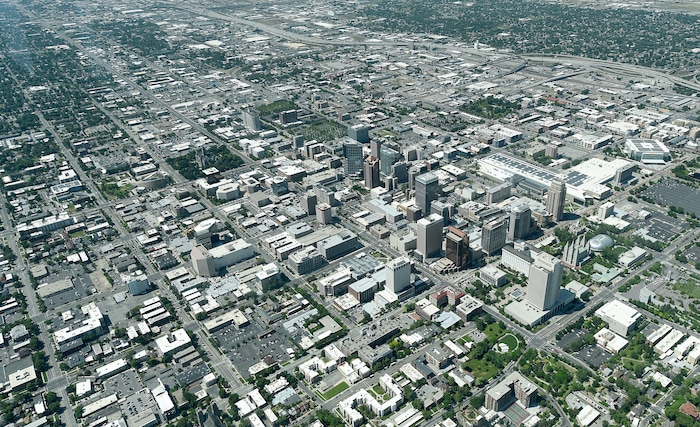 (Francisco Kjolseth  |  Francisco Kjolseth)  CoStar Group, a research and technology company that provides information to commercial real estate professionals, including those in Utah, gathers data with their specially equipped plane as it flies over Salt Lake City to gather data, videos and images of the real estate landscape from its slow-speed research plane.