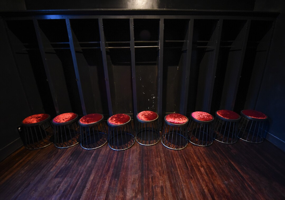(Francisco Kjolseth  |  The Salt Lake Tribune)  The new London Belle Supper Club, a new Salt Lake City bar named after Belle London, a famous Utah madam, at 321 S. Main, has future plans to develop the space presumed to be where the women of the night kept their lockers. The private entrance around back will lead to a space for private parties or corporate events.