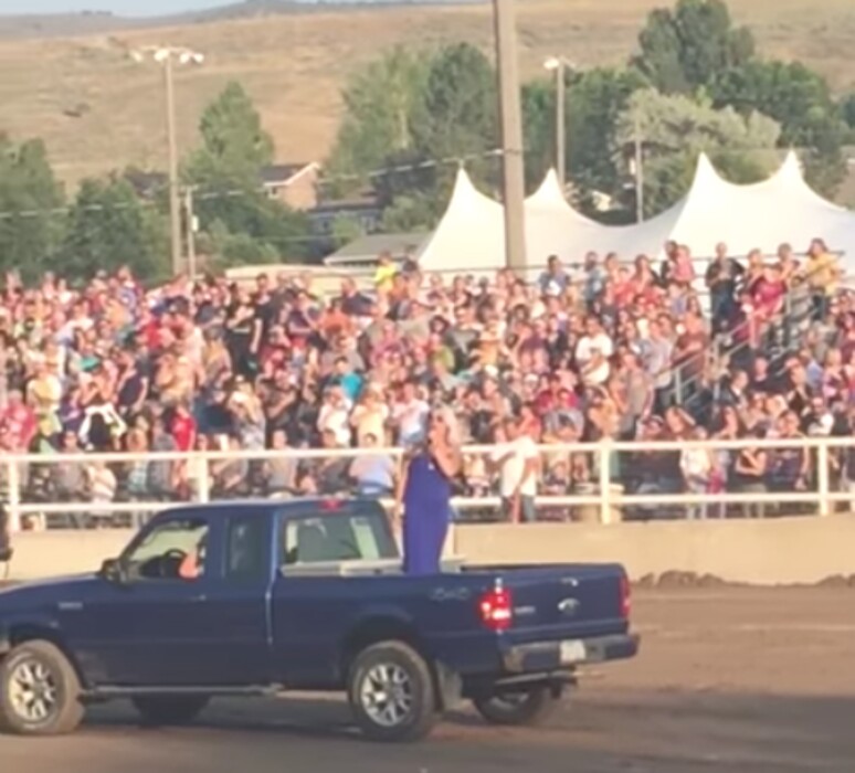 (Youtube screenshot) A performance of the national at the Summit County Fair on Aug. 5, 2017, has garnered online scorn and resulted in apologies from both the singer and the county.