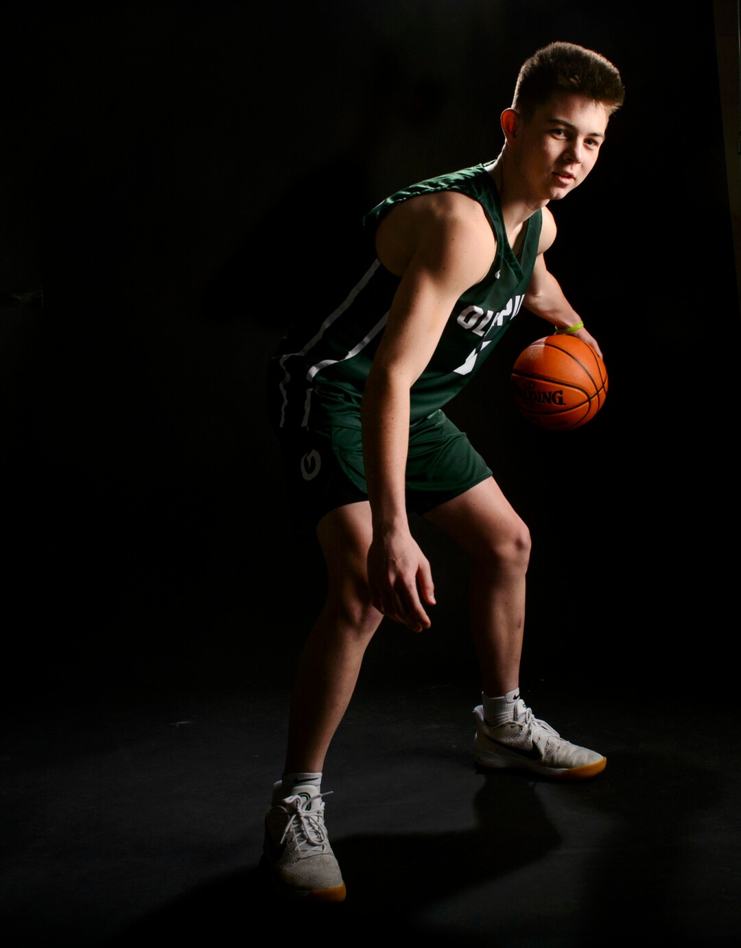 (Steve Griffin  |  The Salt Lake Tribune)  Prep basketball Rylan Jones, Olympus, in the Salt Lake Tribune studio in Salt Lake City Tuesday April 10, 2018.