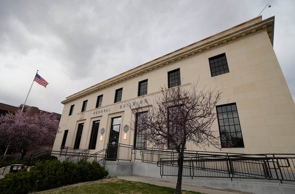 (Francisco Kjolseth  | The Salt Lake Tribune) The J. Will Robinson Federal Building in Provo on March 31, 2025. The President Donal Trump administration has listed the building, which is home to a Social Security Administration office, for "accelerated disposition," or sale.