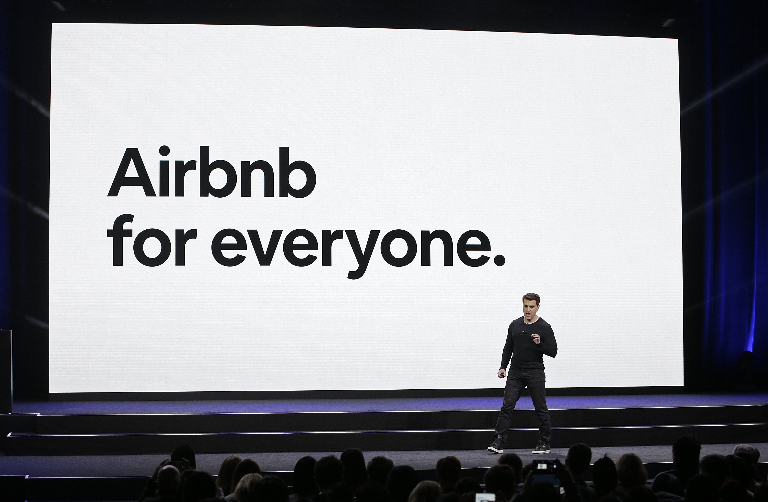 (Eric Risberg | AP file photo)  Airbnb co-founder and CEO Brian Chesky speaks during an event in San Francisco on Feb. 22, 2018.