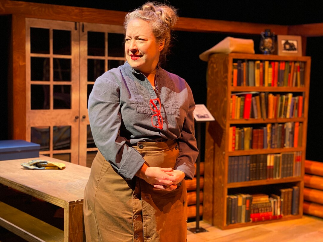 (Photo  courtesy of Plan B Theatre) April Fossen plays six different roles in Jenifer Nii's new play "The Audacity."