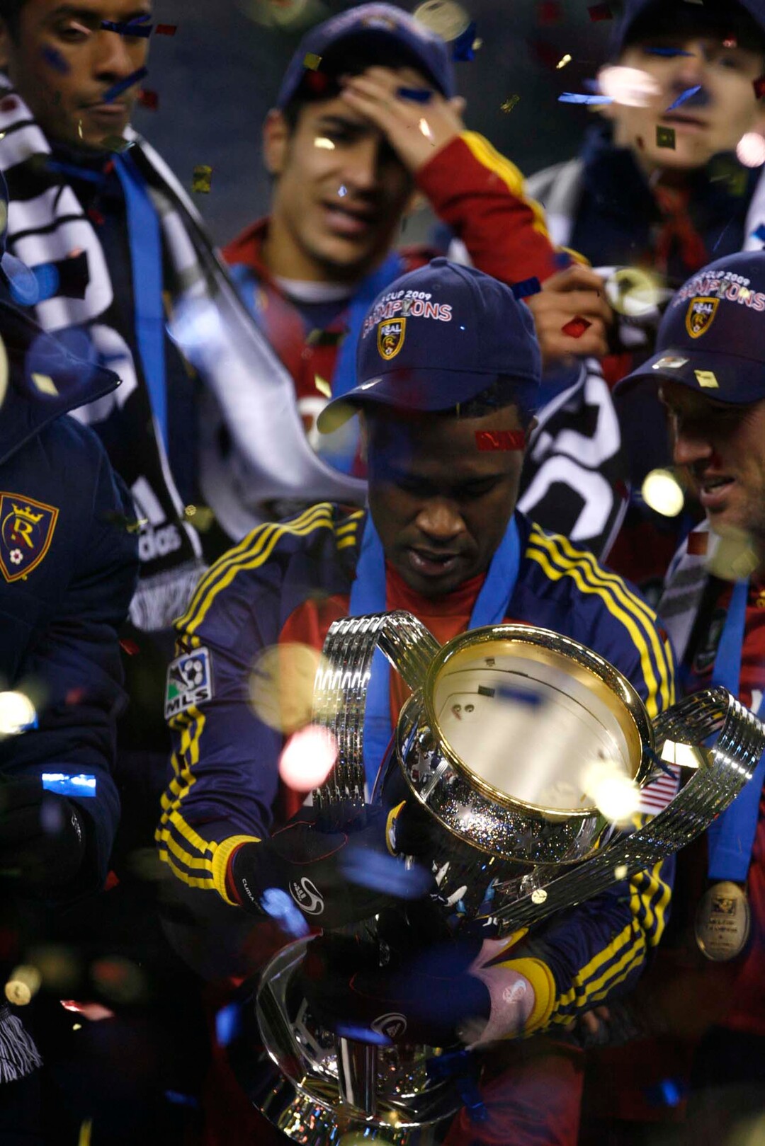 (Trent Nelson  |  Tribune file photo) Real Salt Lake forward Robbie Findley (10) with the cup. Real Salt Lake vs. LA Galaxy, MLS Cup Sunday, November 22 2009 at Qwest Field in Seattle.