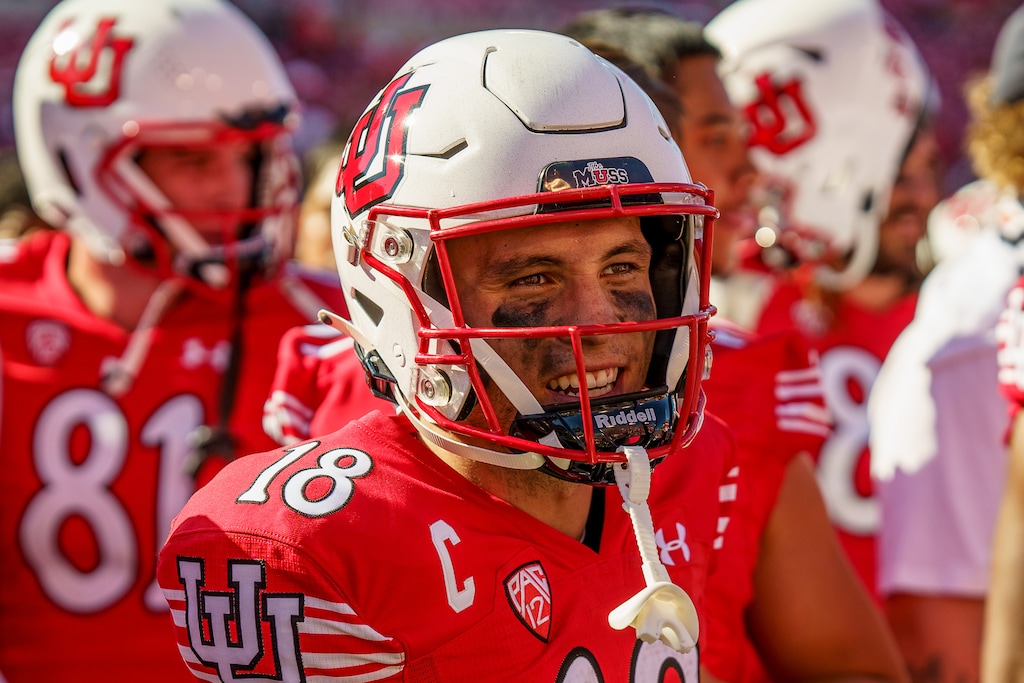 (Trent Nelson | The Salt Lake Tribune) Utah Utes wide receiver Britain Covey (18) doesn't often let his emotions show on the football field, but Covey's celebration, which drew a penalty flag on Saturday, has been the talk of the team in the days since.