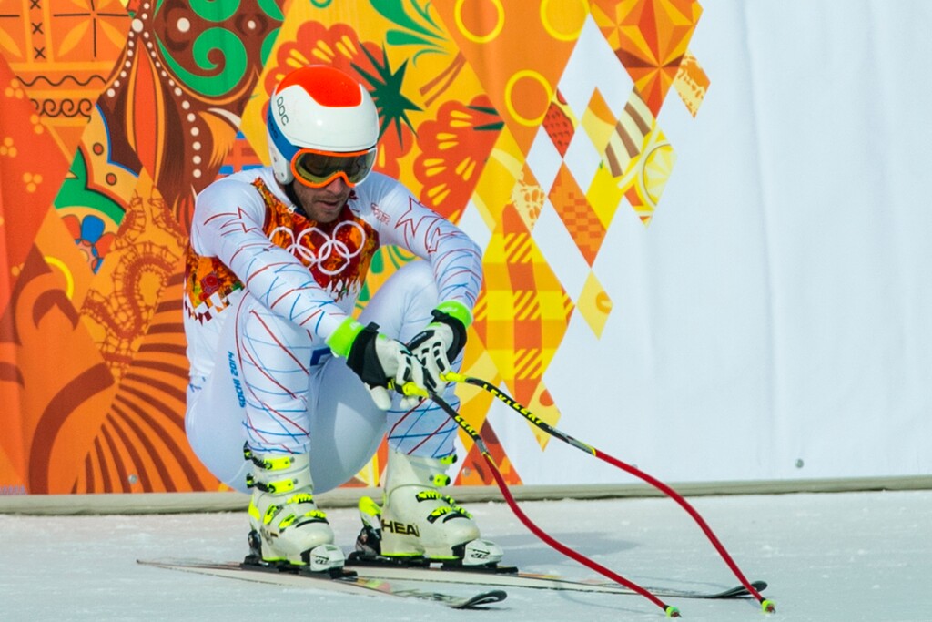 (Chris Detrick | The Salt Lake Tribune) Bode Miller reacts after competing in the Men's Downhill race at Rosa Khutor Alpine Center during the 2014 Sochi Olympic Games.