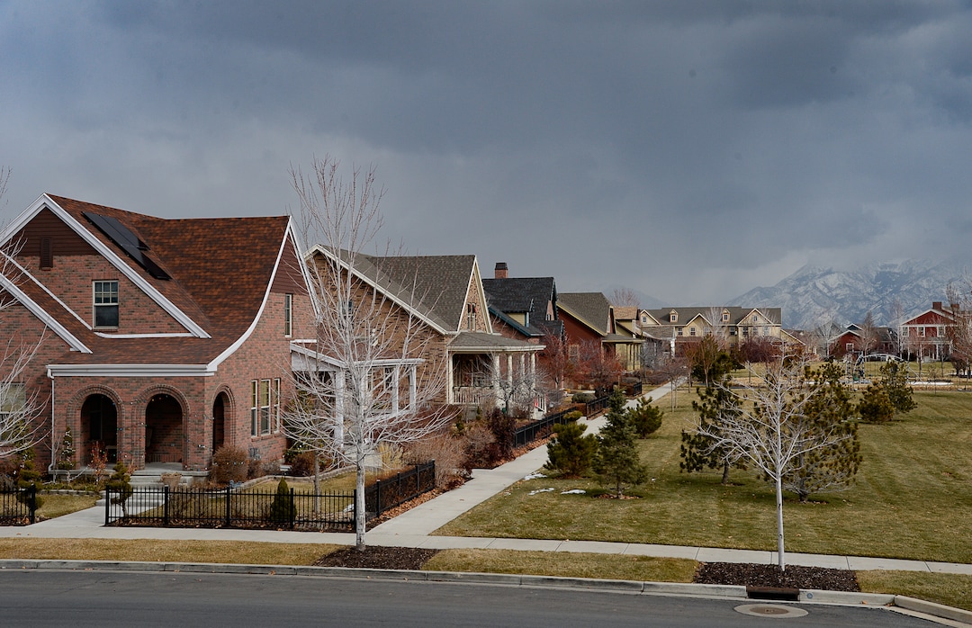 (Francisco Kjolseth  |  The Salt Lake Tribune) Daybreak, the 4,100-acre master planned community in South Jordan, illustrates the idea of blending higher density housing and walkable community design with ample amounts of open space as seen along Daybreak Promenade. That "smart growth" land use approach is being required by Salt Lake County for a proposed development called Olympia Hills, a 933-acre residential and commercial project proposed west of Herriman.