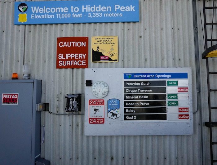 (Francisco Kjolseth  | The Salt Lake Tribune) Snowbird closes the book on the 2024-25 ski season on Monday, May 26, 2025. Snow and sun revelers took to the slushy slopes on Memorial Day as the resort was the last in the state to close.