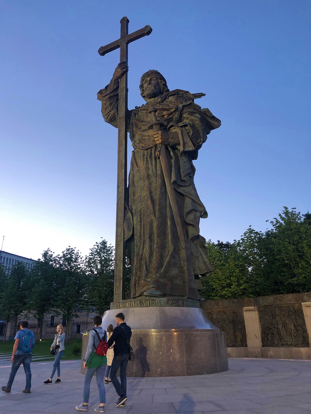 (Michael Stack  |   Special to The Salt Lake Tribune) Recently erected statue of Prince Vladimir, who brought the Orthodox faith to Russia, near the entrance to the Kremlin in Moscow.