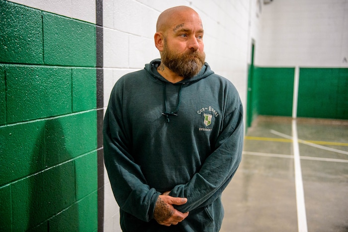 (Trent Nelson | The Salt Lake Tribune)
Jeff Zorad, an inmate at the Utah State Prison, at a meeting of the New Visions Speech Club in the prison's Promontory facility in Draper on Tuesday Dec. 3, 2019.