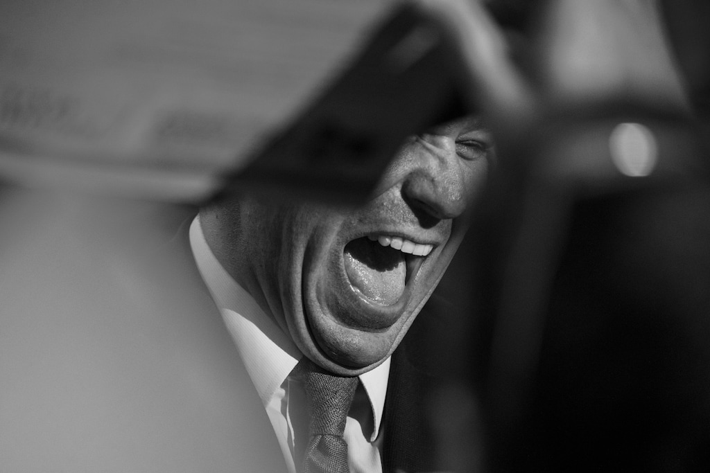 (Damon Winter | The New York Times)

Florida Gov. Ron DeSantis campaigns at the Iowa State Fairgrounds in Des Moines on March 10, 2023.