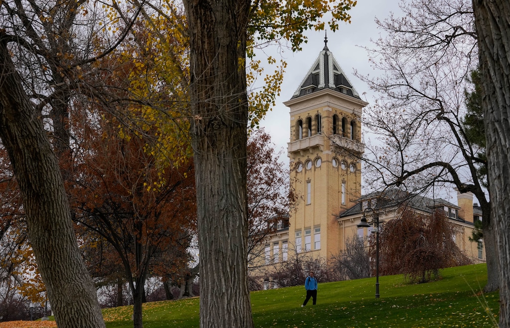 (Francisco Kjolseth  | The Salt Lake Tribune) The Old Main building at Utah State University in Logan on Monday, Nov. 17, 2025.