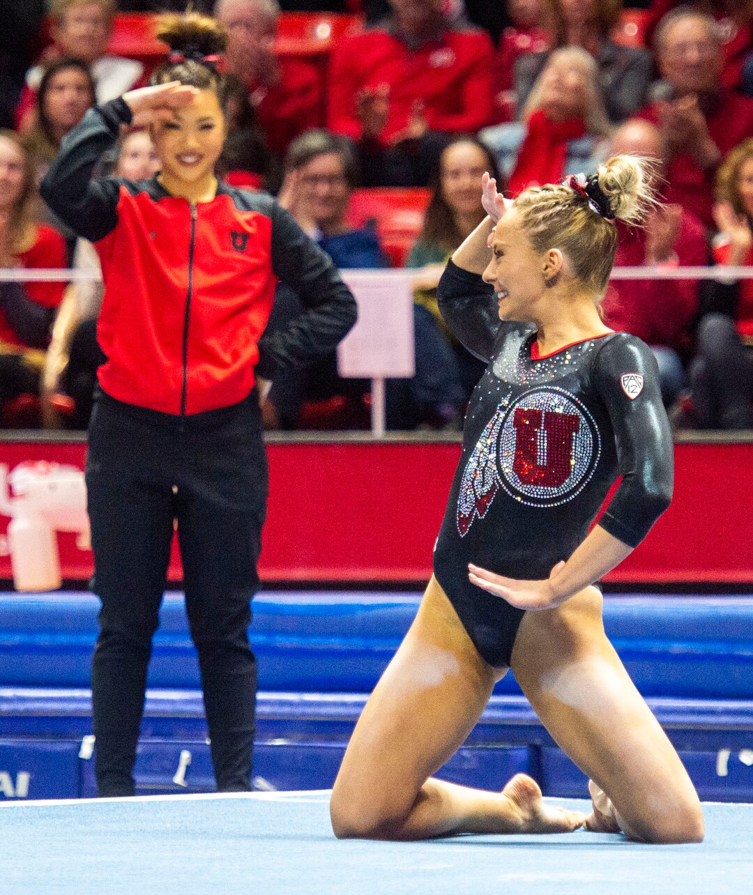 (Rick Egan  |  The Salt Lake Tribune)   MyKayla Skinner competes on the floor for Utah, in Gymnastics action at the Jon M. Huntsman Center, Saturday, March 2, 2019.