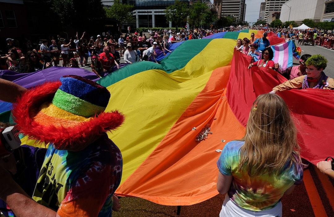 (Francisco Kjolseth  |  The Salt Lake Tribune)  Thousands participate in the Utah Pride Parade in Salt Lake City on Sunday June 2, 2019.