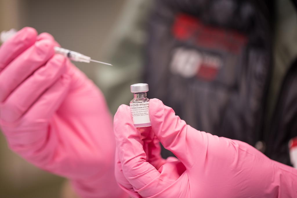(Courtesy University of Utah Health) University of Utah Health unboxes their COVID-19 vaccines, prep the doses, and giving vaccinations to front-line health care workers on Tuesday, Dec. 15, 2020.