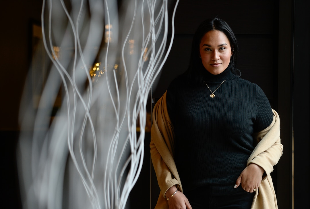 (Francisco Kjolseth | The Salt Lake Tribune)  Veronica Pome’e, the first Polynesian woman to be featured in Sports Illustrated's swimsuit edition, visits Utah to speak at the sixth annual National Pacific Island Violence Prevention Conference held in Salt Lake City April 11-13, 2019.