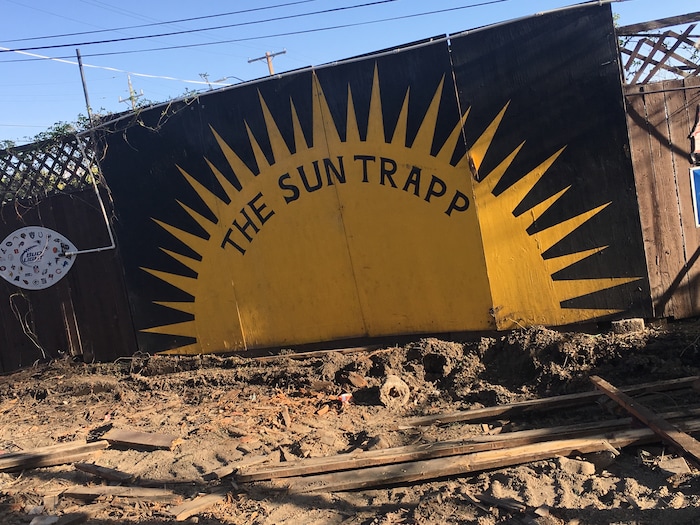 The Sun Trapp patio shows improvements in progress under new ownership following the April 9 death of previous owner Rob Goulding.