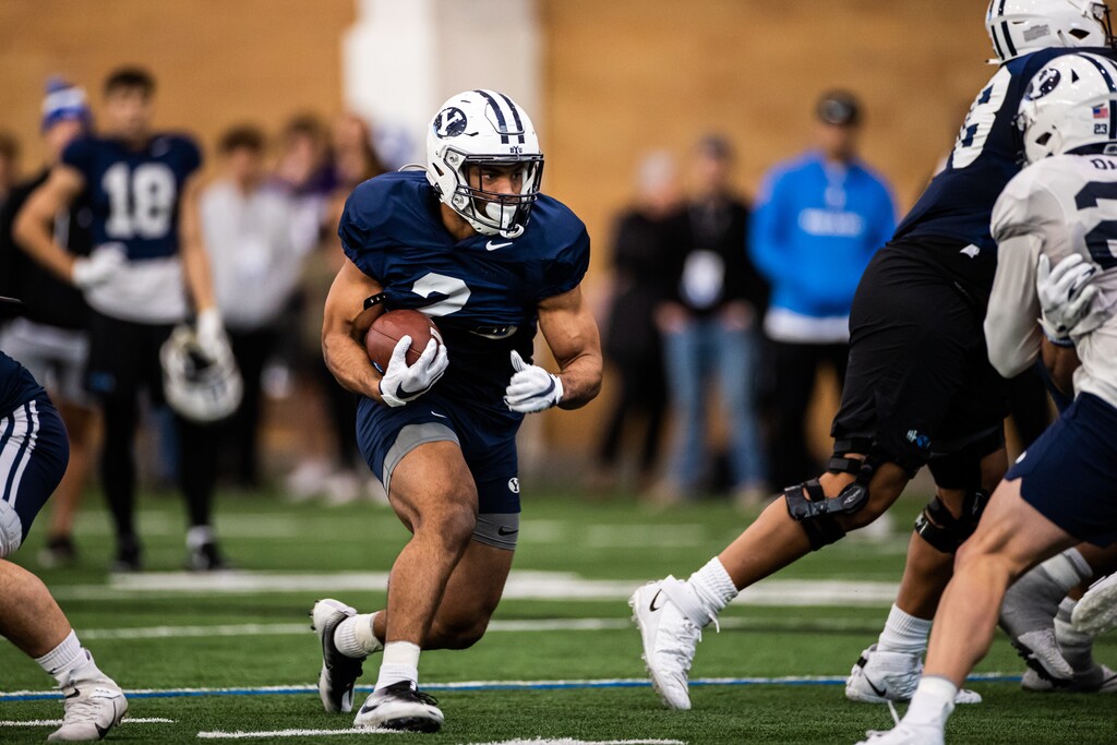 (BYU Ahtletics) Cal transfer Chris Brooks comes to BYU with three years of experience as a starter. In his lone season in Provo, he'll be asked to help replace Tyler Allgeier.