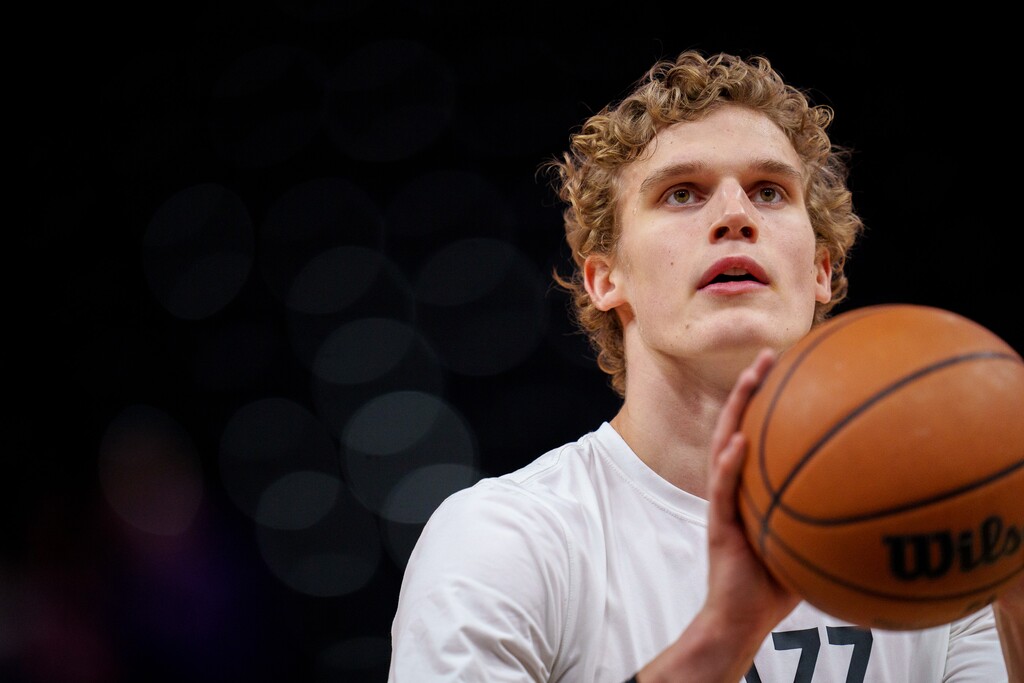 (Trent Nelson  |  The Salt Lake Tribune) Utah Jazz forward Lauri Markkanen (23) as the Utah Jazz host the New York Knicks, NBA basketball in Salt Lake City on Tuesday, Nov. 15, 2022.