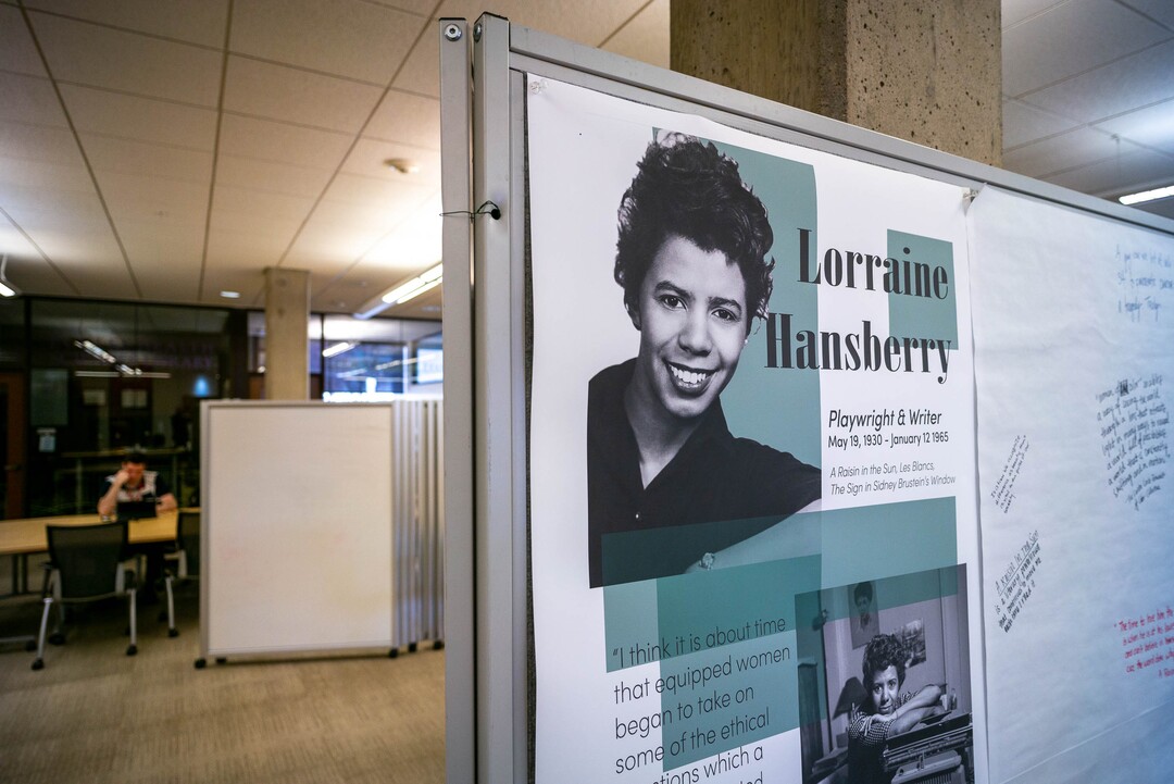 (Trent Nelson  |  The Salt Lake Tribune) A display on playwright and writer Lorraine Hansberry, part of an interactive exhibit highlighting six figures in African American history at the University of Utah's Eccles Health Sciences Library in Salt Lake City on Thursday, Feb. 20, 2020.