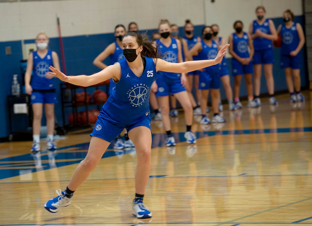 (Francisco Kjolseth  | The Salt Lake Tribune) Emma Calvert  runs through a defensive drill during a recent practice. The Fremont girls basketball team is a top 15 program in the country, per MaxPreps, and is led by 3 highly recruited girls, including Calvert.