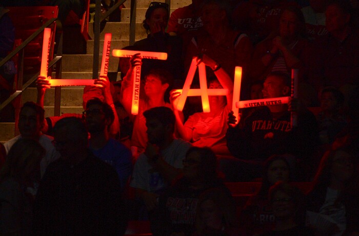 (Leah Hogsten  |  The Salt Lake Tribune)    The fourth-ranked Utes compete against No. 9 California, No. 16 Auburn, No. 21 Brigham Young, Stanford and Southern Utah, during the the NCAA Regional Championships, Saturday, April 7, 2018 at the Huntsman Center. The top two teams advance to the NCAA Championships April 20-21 in St. Louis.Saturday, April 7, 2018, 