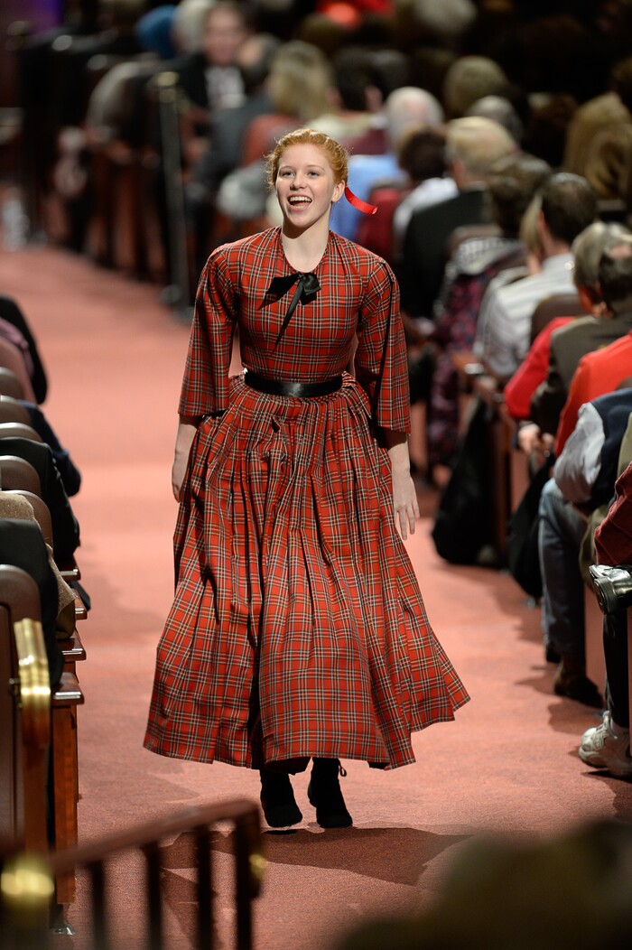 (Francisco Kjolseth  |  The Salt Lake Tribune)  The Mormon Tabernacle Choir Christmas extravaganza kicks off with Broadway star Sutton Foster and "Downton Abbey's" Hugh Bonneville at the Conference Center on Thursday, Dec. 14, 2017.