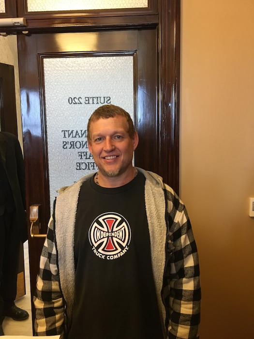 (Courtesy | Utah Lieutenant Governor's Office) U.S. Senate candidate Torrey Jenkins as he filed for office.