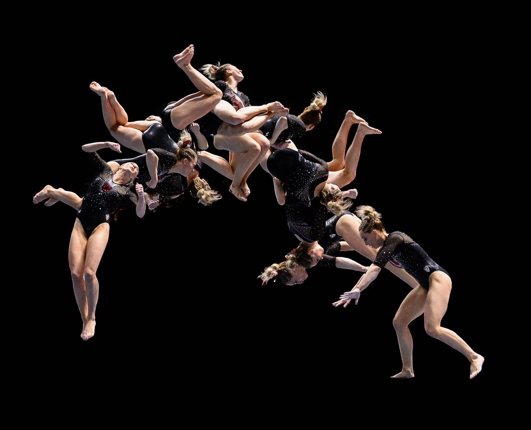 Trent Nelson  |  The Salt Lake TribuneMyKayla Skinner’s first floor pass, a double double (two back flips with two twists), as the University of Utah hosts Cal, NCAA Gymnastics at the Huntsman Center, Saturday February 4, 2017.