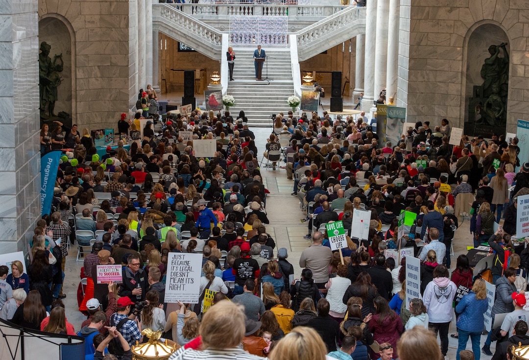 (Rick Egan  |  The Salt Lake Tribune)     Utah State Sen. Dan McKay speaks at the  March for Life Utah rally at the Utah State Capitol, Saturday, Jan. 25, 2020.