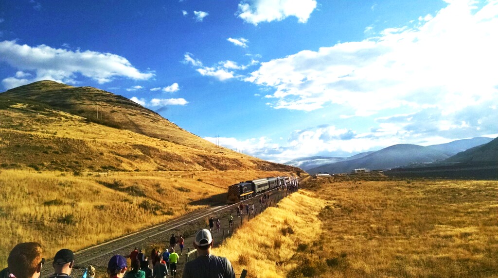 The Dam Train Race, Utah’s premier 12K trail race, is coming back Aug. 19 for the 12K trail race of "willpower versus horsepower." Participants get a chance to ride the historic Heber Valley Railroad to the start line at Deer Creek Dam and Reservoir before challenging the mighty Heber Creeper in a race back to the platform. (Courtesy photo)
