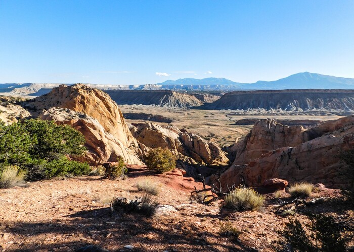 Erin Alberty  |  The Salt Lake TribuneA plateau near the Burr Trail offers a view of the topography into the distance Oct. 5, 2015 in Capitol Reef National Park.