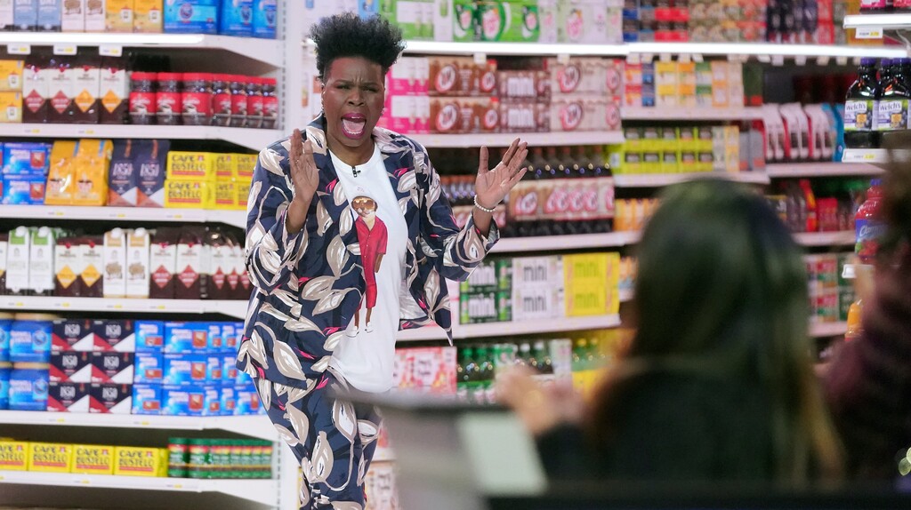 (Photo courtesy of Eric McCandless/ABC) Leslie Jones is the host and an executive producer of “Supermarket Sweep.”