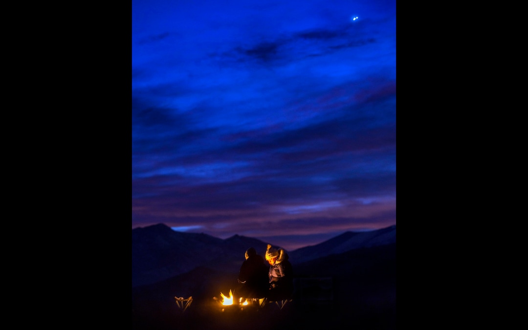 (Rick Egan | The Salt Lake Tribune)  Revelers celebrate a unique winter solstice near the famed Sun Tunnels sculpture in remote Utah’s Great Basin Desert, on Monday, Dec. 21, 2020. For the first time in 800 years, Saturn and Jupiter align to create a single, bright point of light known as the “Christmas Star.”