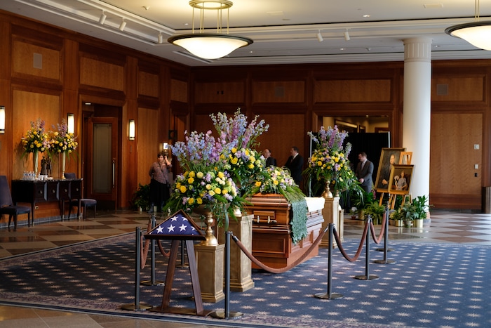 (Photo courtesy of the LDS Church) The viewing for Mormon church President Thomas S. Monson was held at the LDS Conference Center in Salt Lake City, Utah, on Thursday, Jan. 11, 2018. Monson died last week at the age of 90.