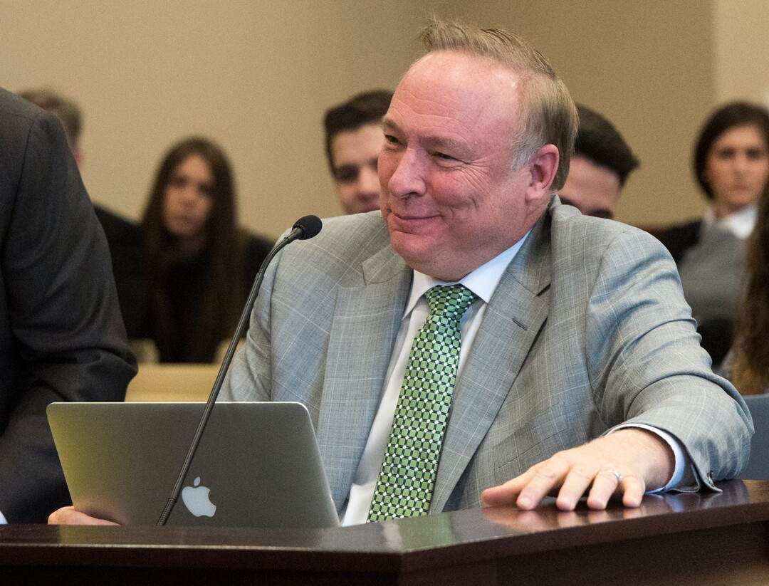 (Rick Egan  |  The Salt Lake Tribune)  Sen. Jim Dabakis speaks in support of bill, SJR16 during a Senate Education Committee meeting at the Capitol, Friday, March 2, 2018.