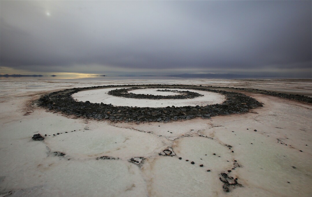 (Francisco Kjolseth  |  Tribune file photo) The Spiral Jetty earth works on the North edge of the Great Salt Lake created by artist Robert Smithson in 1970 is visible on Wednesday, Nov. 20, 2013.