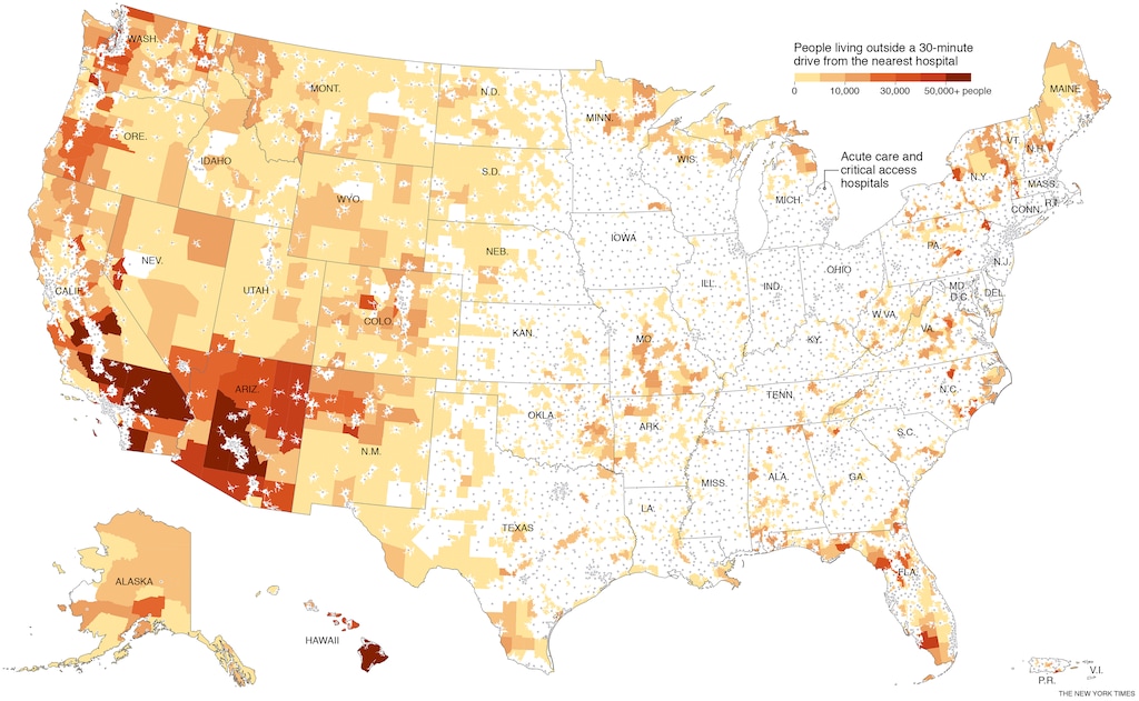 (The New York Times) As the coronavirus outbreak spreads into rural parts of the United States, more people who live far from a hospital are increasingly likely to need one.