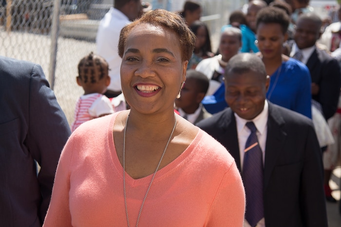 (Courtesy The Church of Jesus Christ of Latter-day Saints) Officials with The Church of Jesus Christ of Latter-day Saints broke ground on a temple in Port-au-Prince, Haiti, on Saturday.