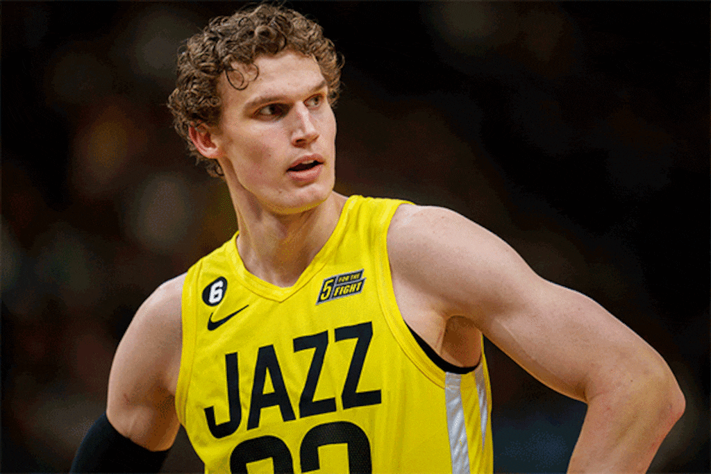 (Trent Nelson  |  The Salt Lake Tribune) Utah Jazz forward Lauri Markkanen (23) as the Utah Jazz host the San Antonio Spurs, NBA basketball in Salt Lake City on Tuesday, Feb. 28, 2023.