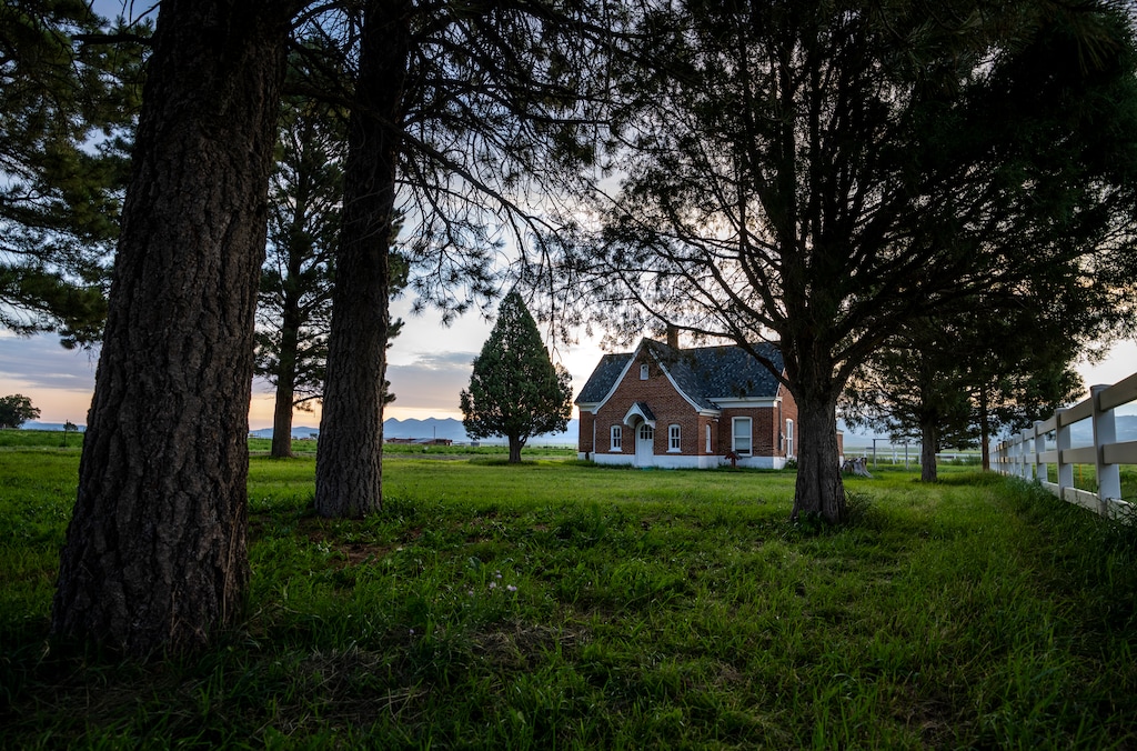 (Leah Hogsten | The Salt Lake Tribune) The 150 acre Panguitch Research Farm is the former location of the Panguitch  Boarding School for mostly the Kaibab and Shivwitz bands of the Paiute Indian Tribe that operated from 1904 to 1909. In 1909, the property once owned by the U. S. government was transferred to the state of Utah where the land was used for experimental high-altitude farming. Today, it sits mostly vacant, except for the dilapidated lone brick building that dates back to the 1900's. 