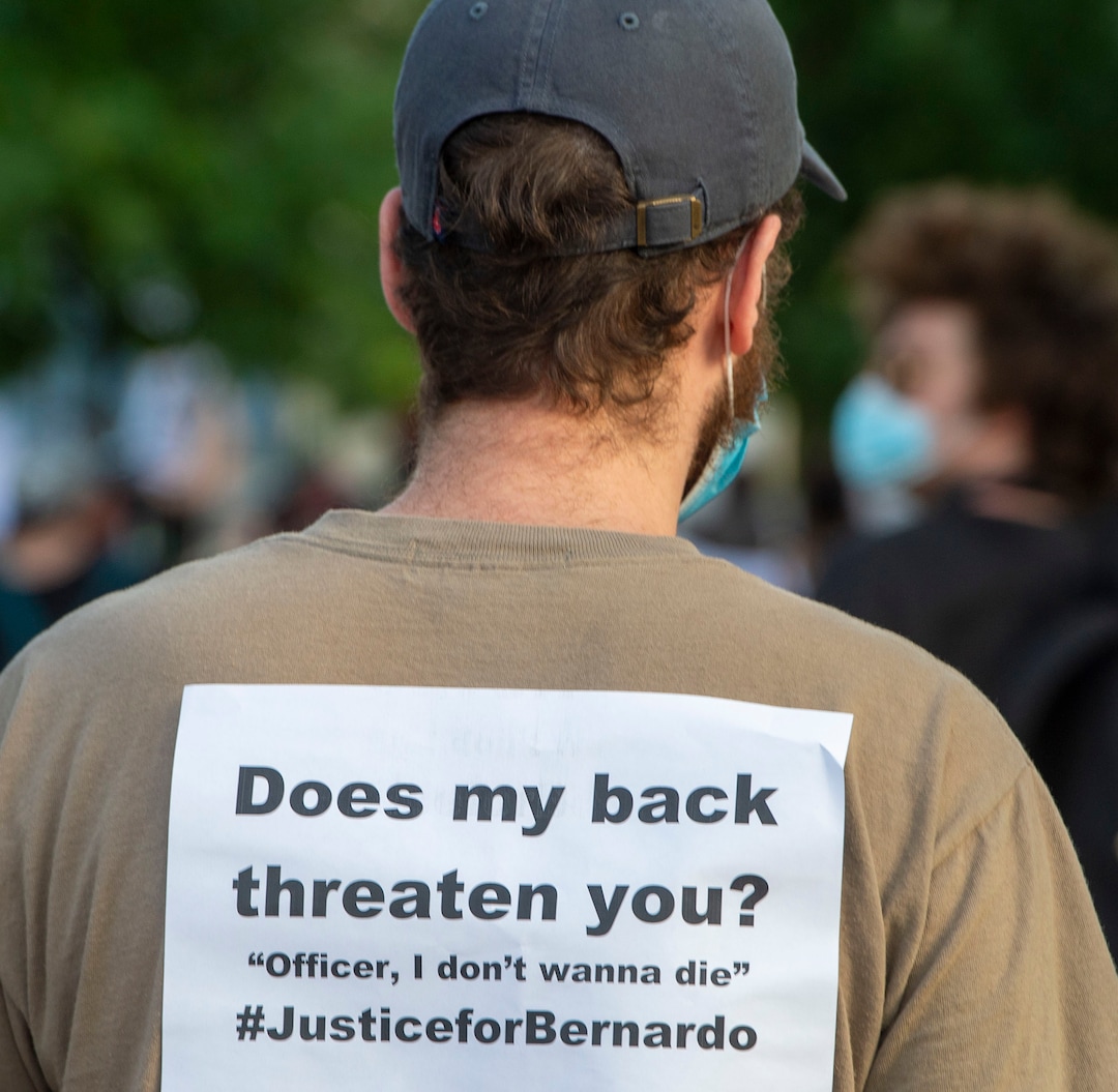 (Rick Egan  |  The Salt Lake Tribune)    Protesters march to the Salt Lake Public Safety Building during a Justice for Bernardo protest on Wednesday, June 24, 2020.